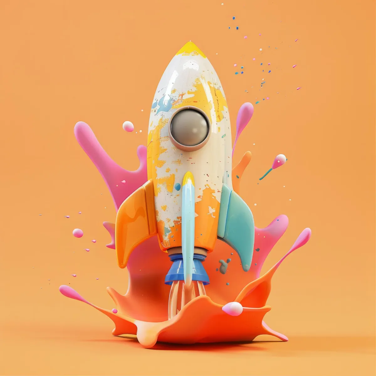 3D Rocket illustration representing Extra Integer's innovative approach