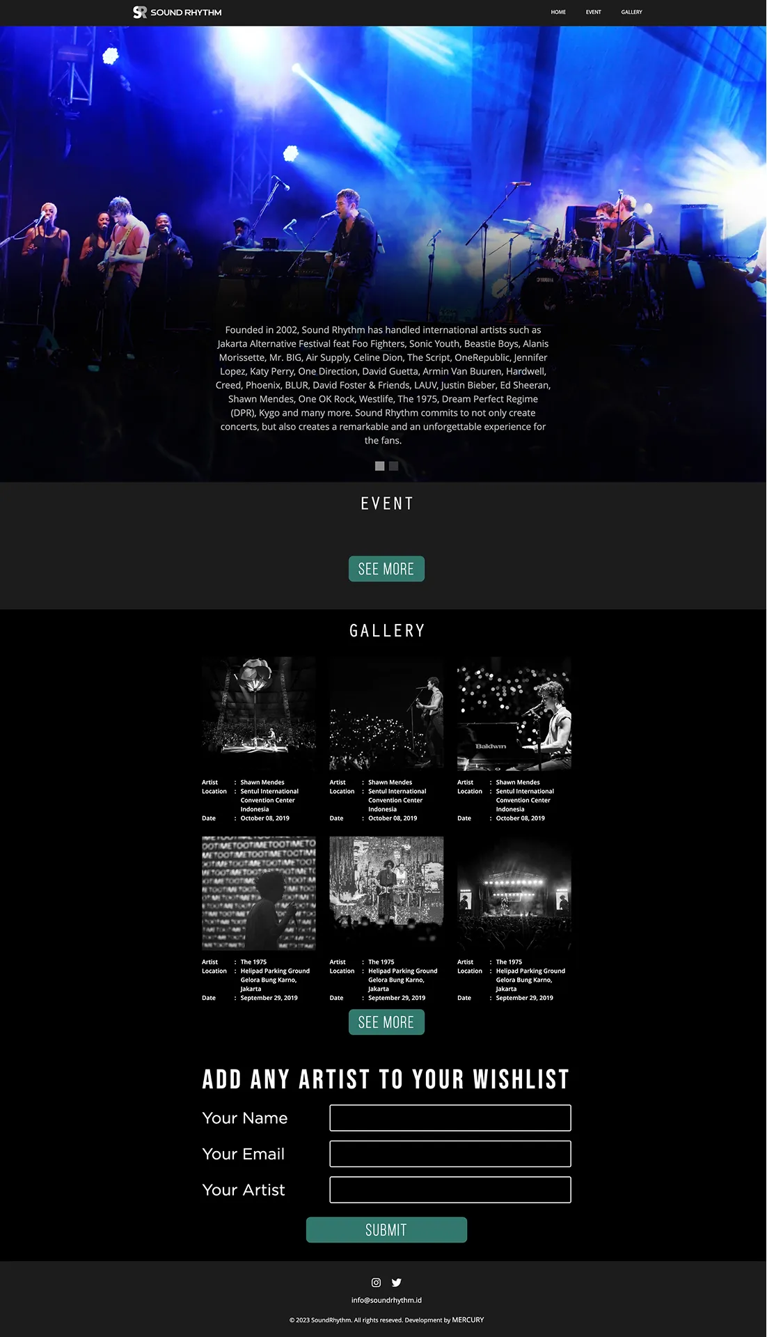 SOUNDRHYTHM - WEB DEVELOPMENT