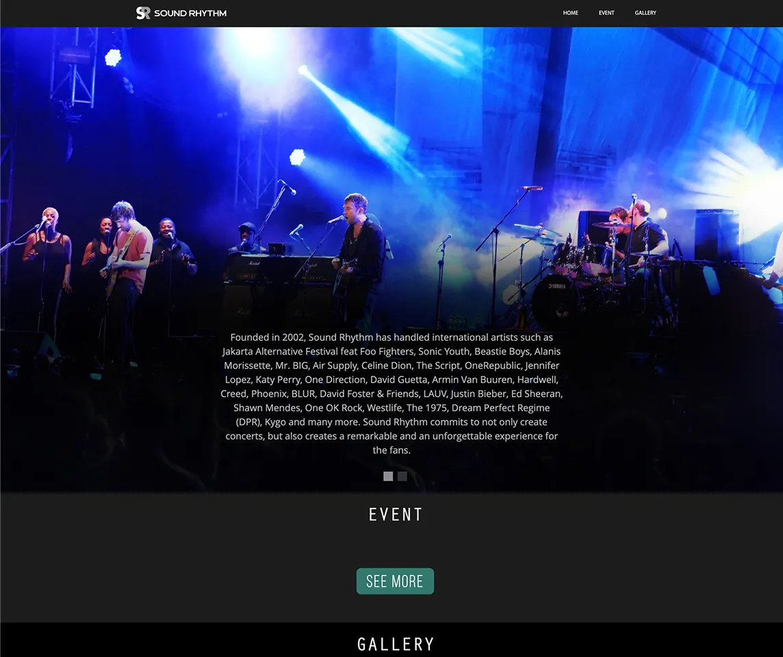 SOUNDRHYTHM - WEB DEVELOPMENT project screenshot
